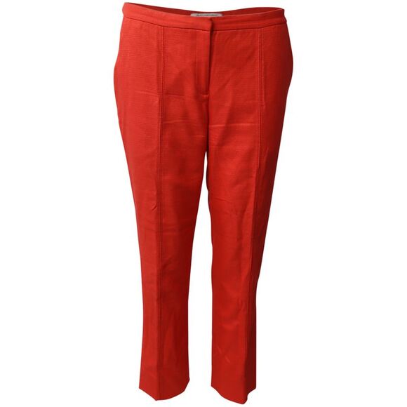 Diane Von Furstenberg Trousers in Orange Viscose
